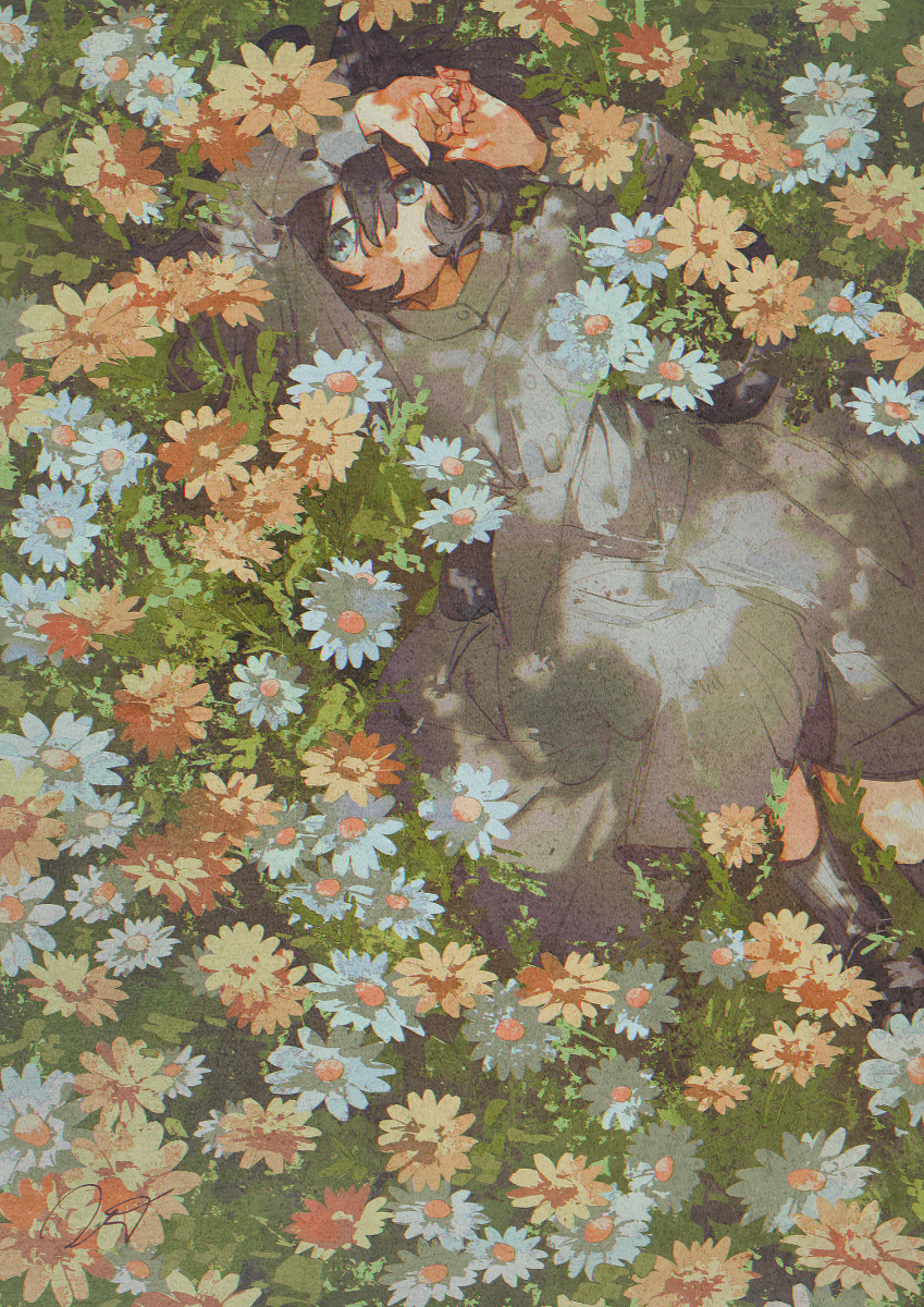 This is a pixiv picture whose title is 花.