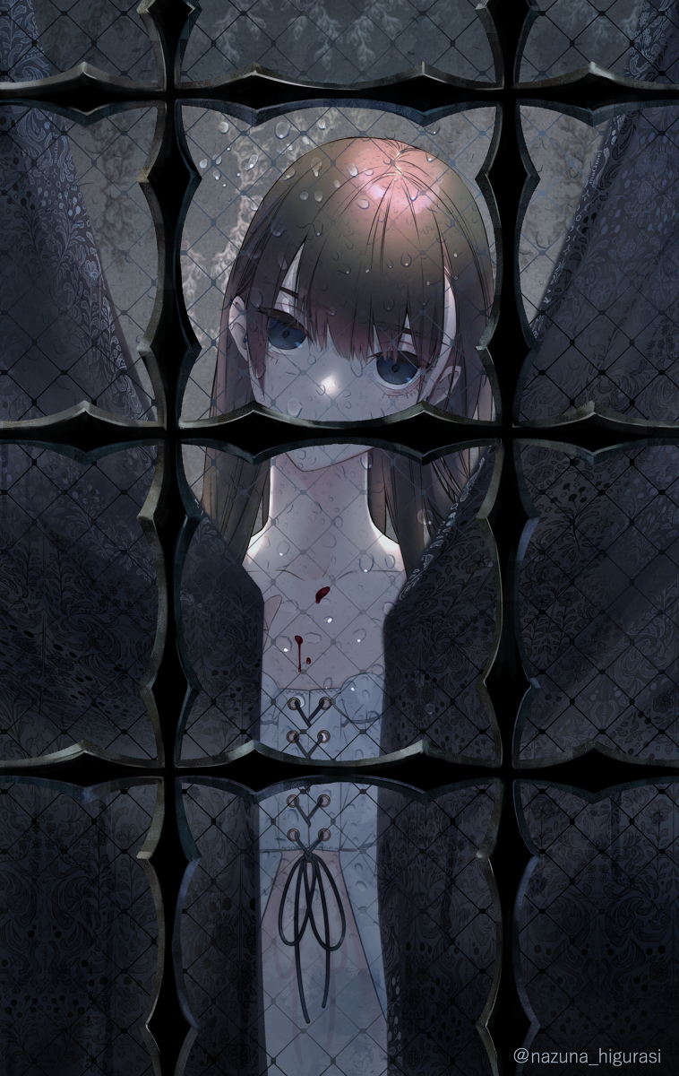 This is a pixiv picture whose title is 雨の夜.