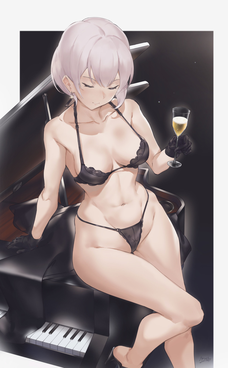 This is a pixiv picture whose title is 🍷👠.