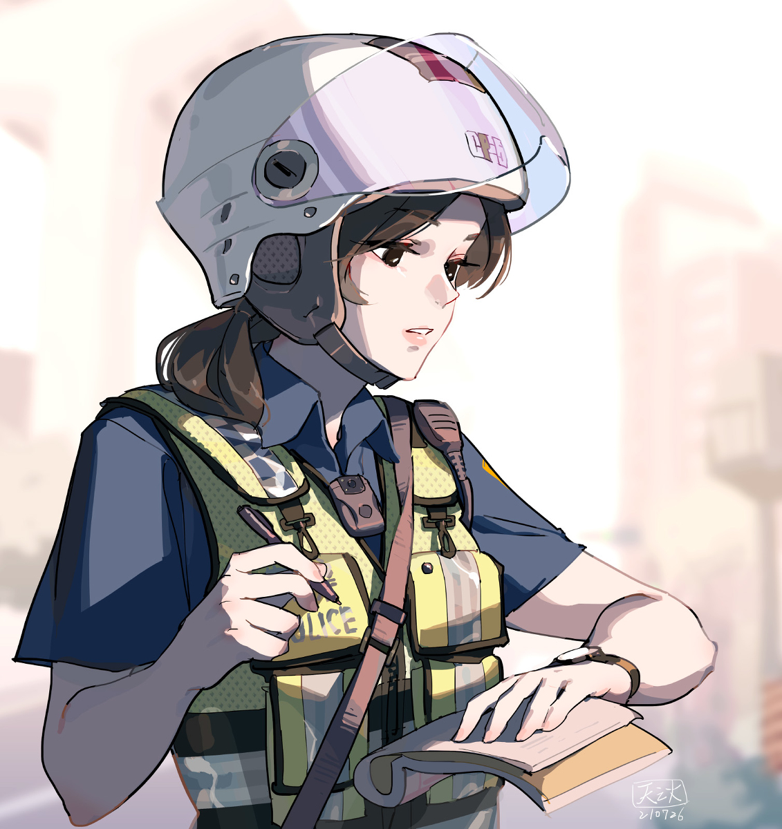 This is a pixiv picture whose title is 執勤.