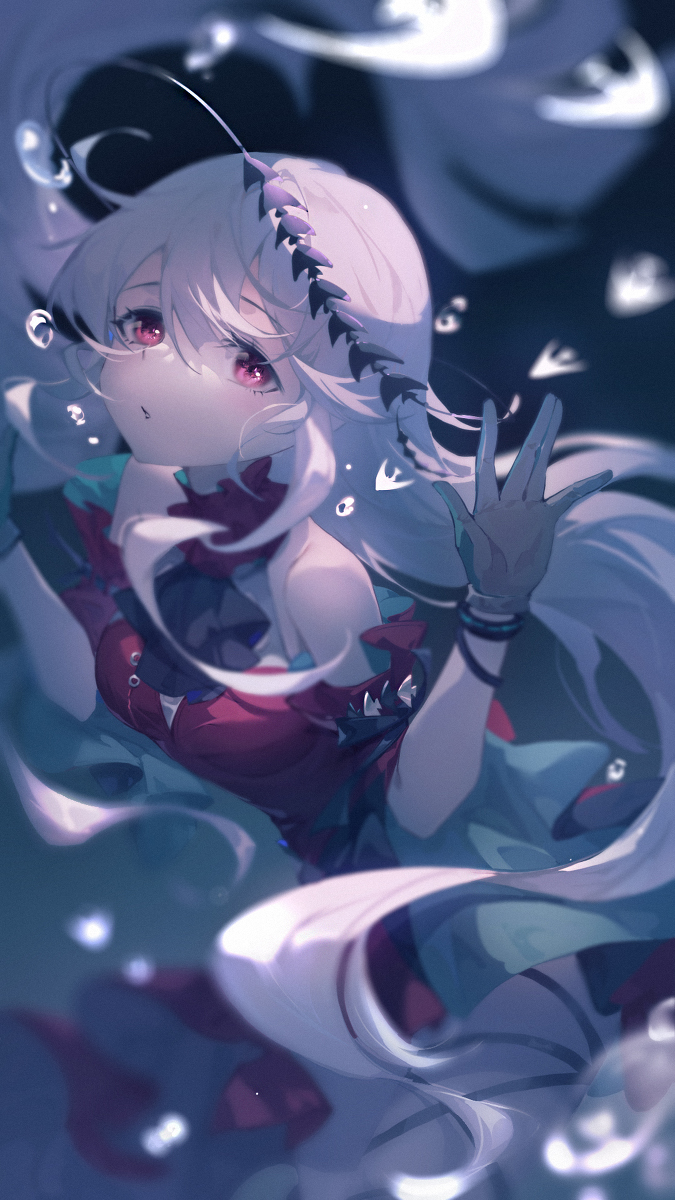 This is a pixiv picture whose title is 斯卡蒂.