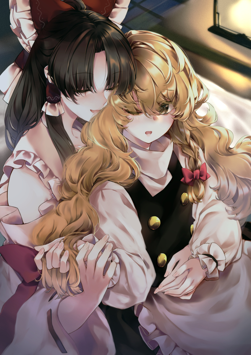 This is a pixiv picture whose title is 魔理髪すりすり.