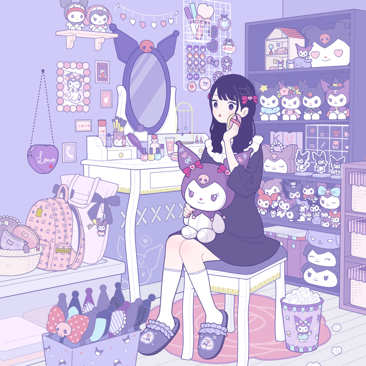 This is a pixiv picture whose title is クロミな部屋.