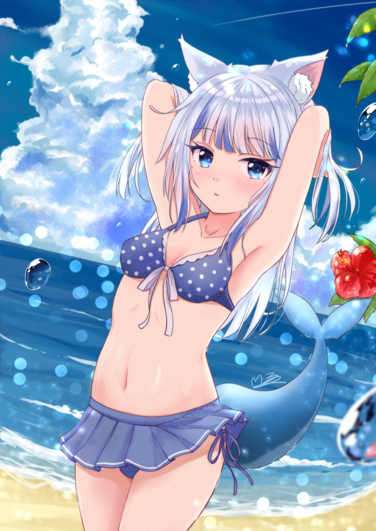 This is a pixiv picture whose title is がうる・ぐら 水着❤.