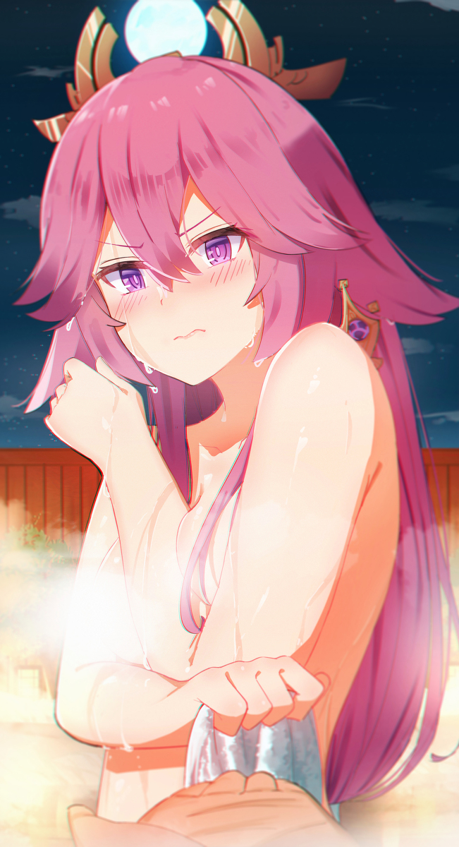 This is a pixiv picture whose title is 原神 八重樱.