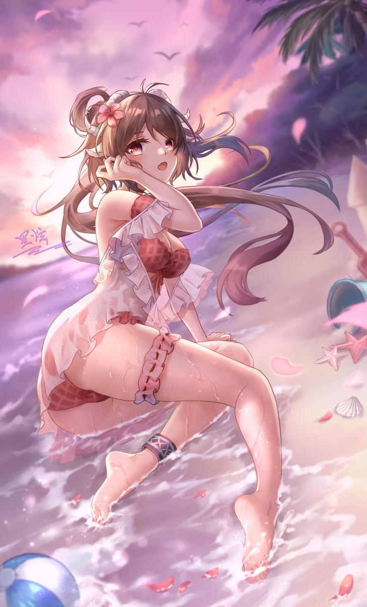 This is a pixiv picture whose title is 小羊 珊瑚海岸.