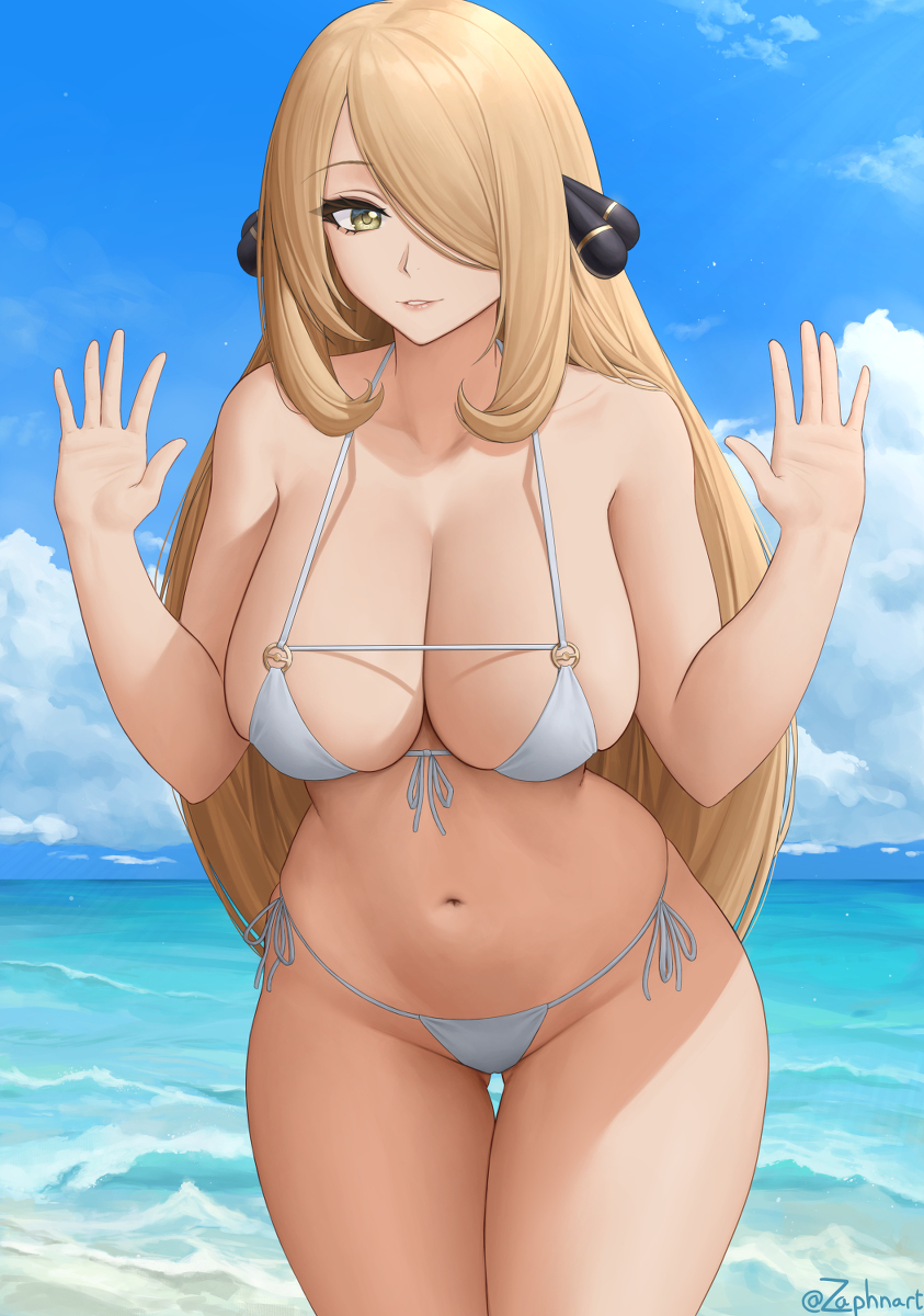 This is a pixiv picture whose title is (ポケモン) シロナ / Cynthia.