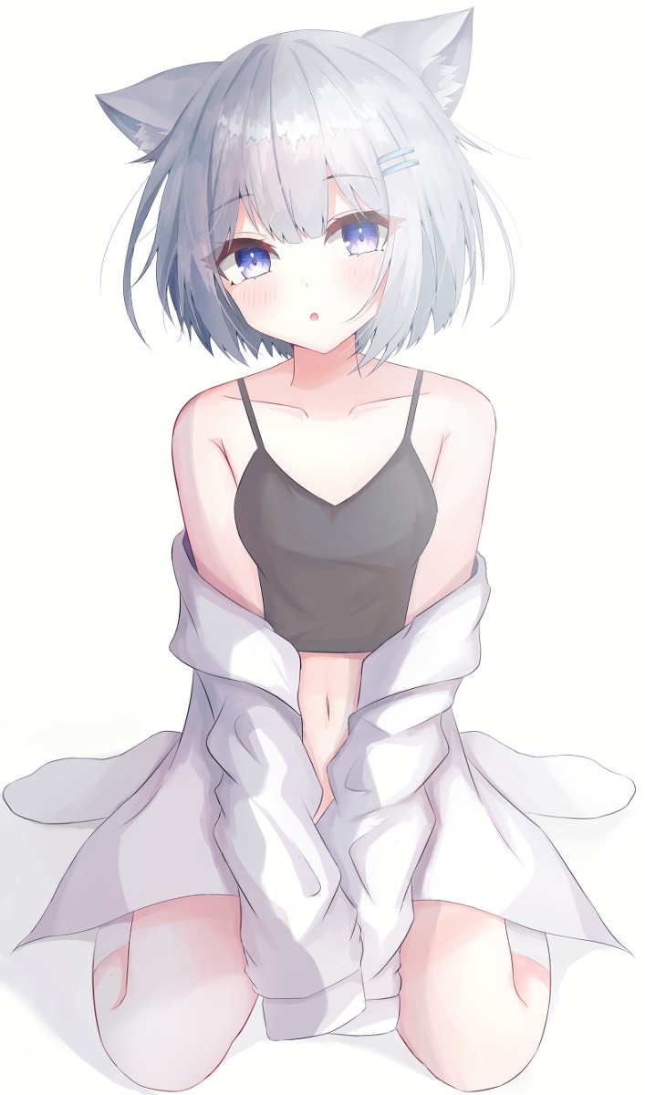 This is a pixiv picture whose title is 「どうしたの……？」.
