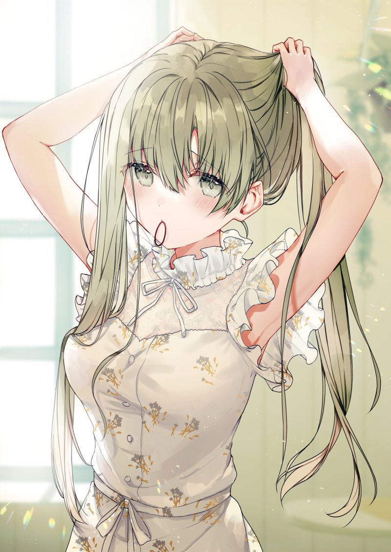 This is a pixiv picture whose title is 結う.