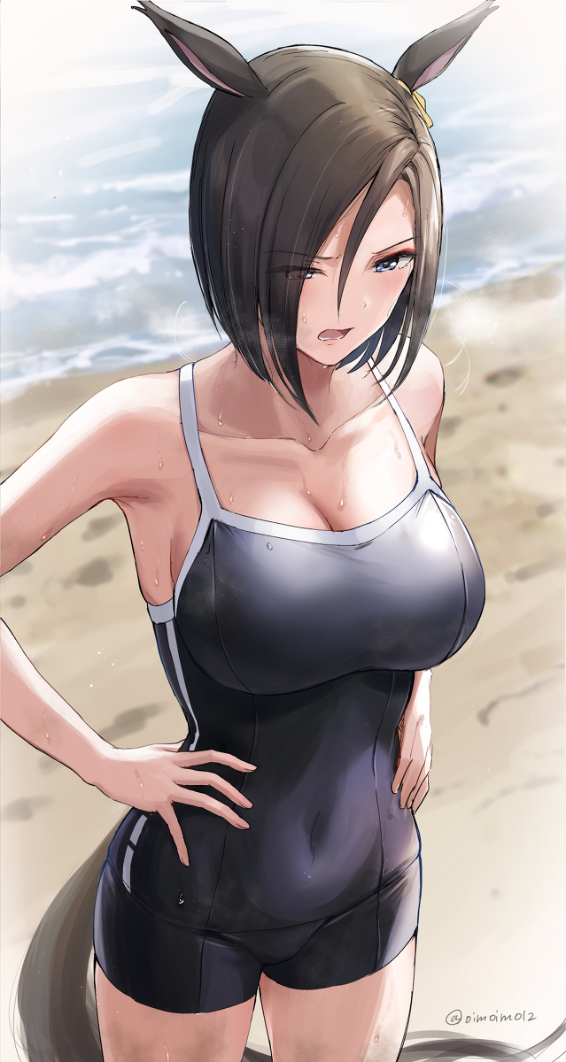 This is a pixiv picture whose title is 夏合宿中のエアグルーヴ.