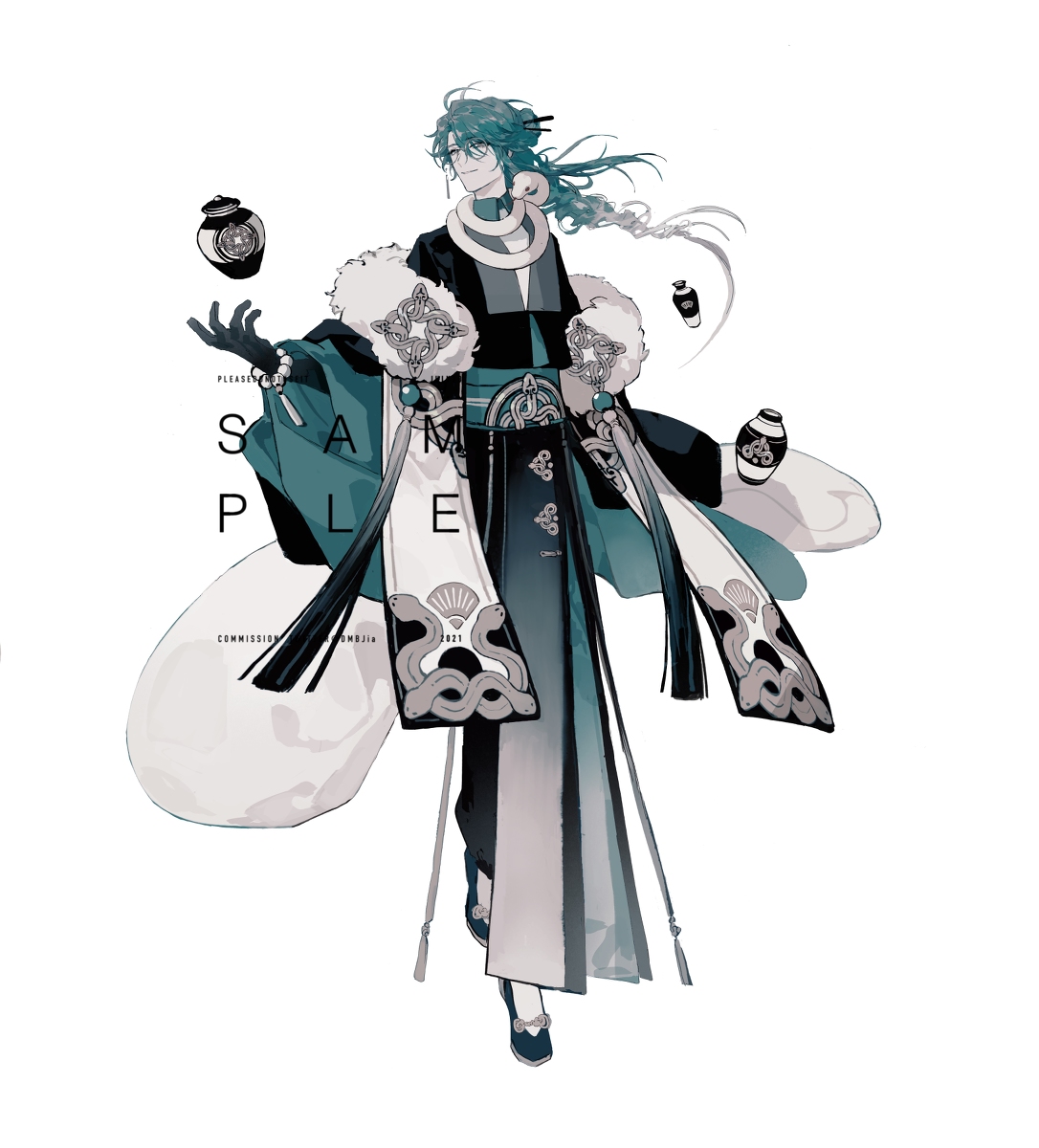 This is a pixiv picture whose title is 朋友的委托，请勿使用.