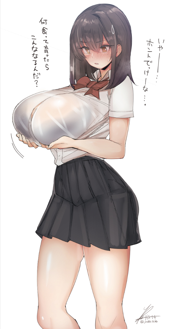 This is a pixiv picture whose title is ものすげー巨乳。.
