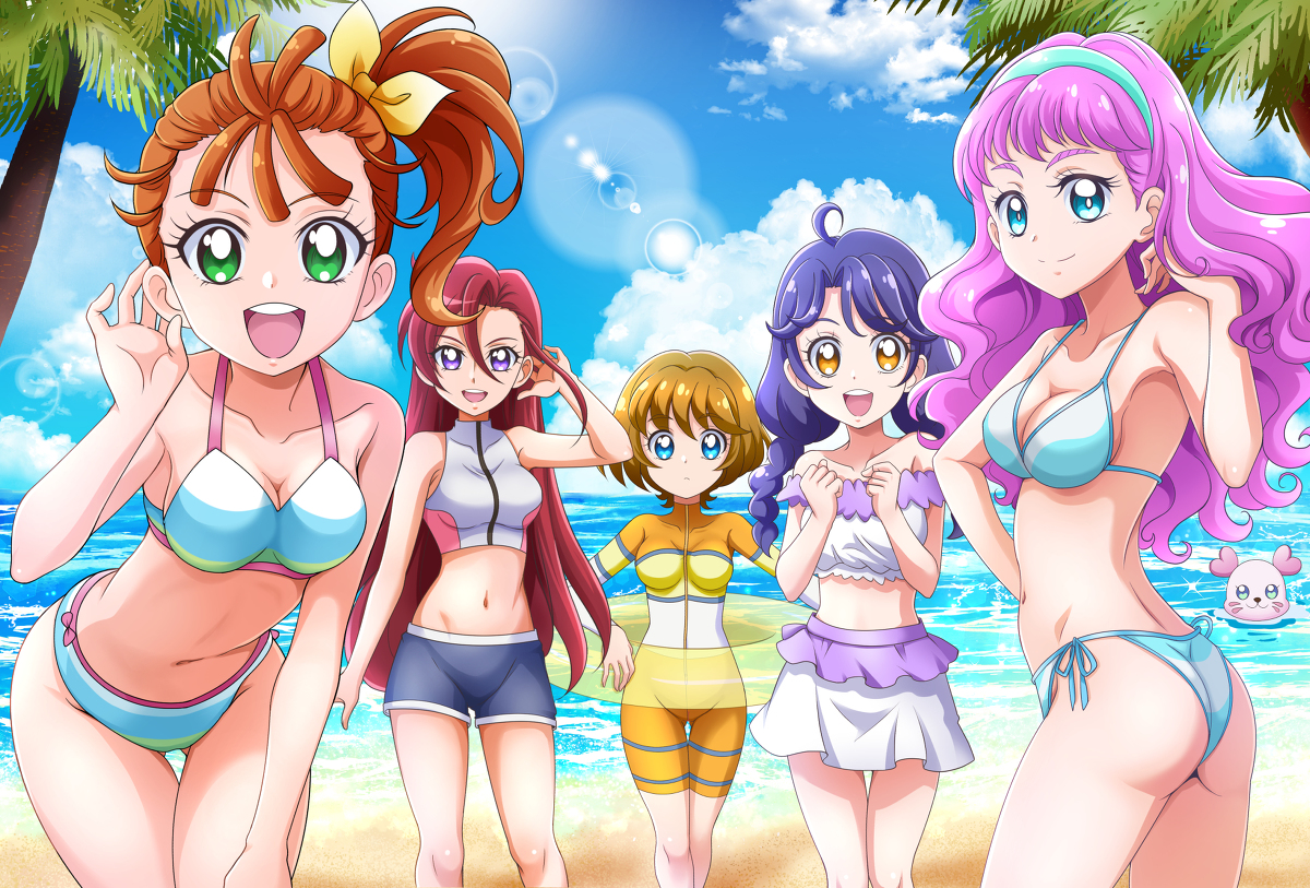 This is a pixiv picture whose title is トロプリ水着回♪.
