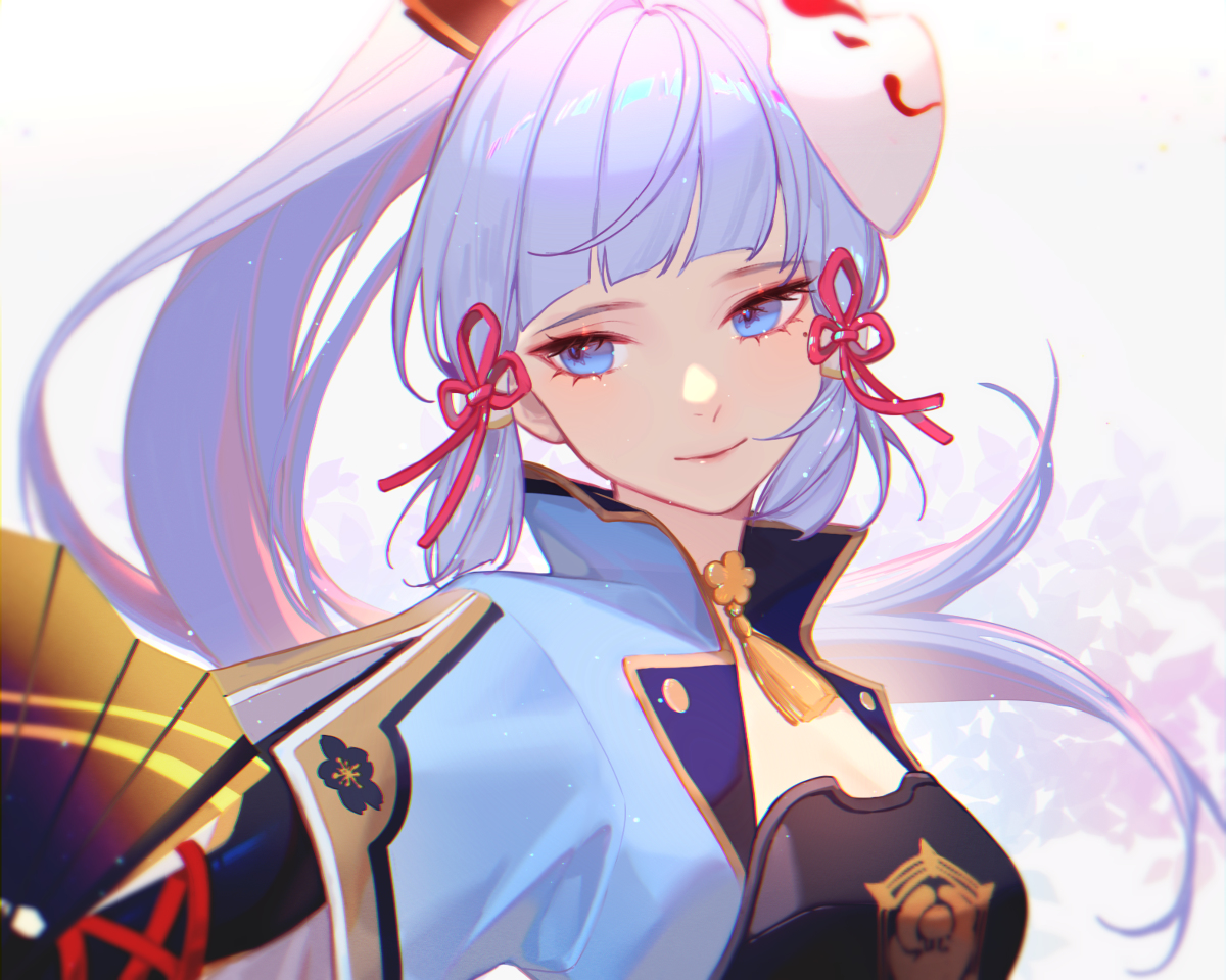 This is a pixiv picture whose title is kamisato Ayaka.