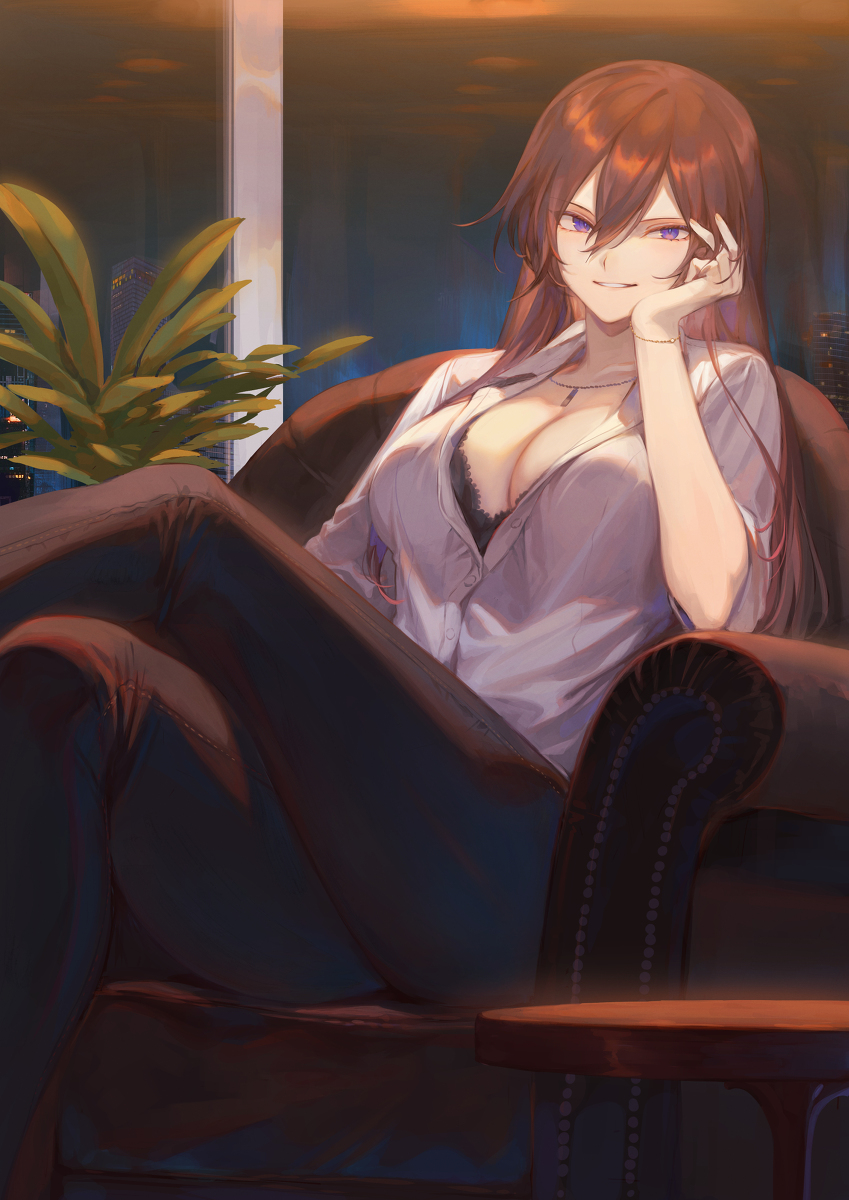This is a pixiv picture whose title is イケメン美人三姉妹(長女).