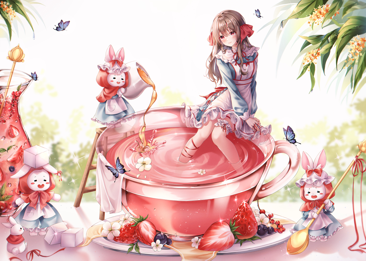 This is a pixiv picture whose title is strawberry tea.
