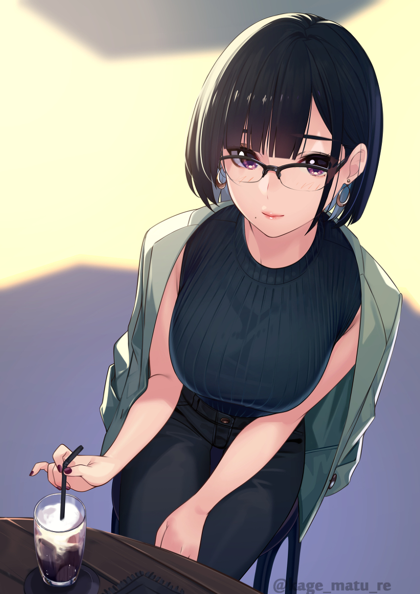This is a pixiv picture whose title is 喫茶店のお姉さん2.