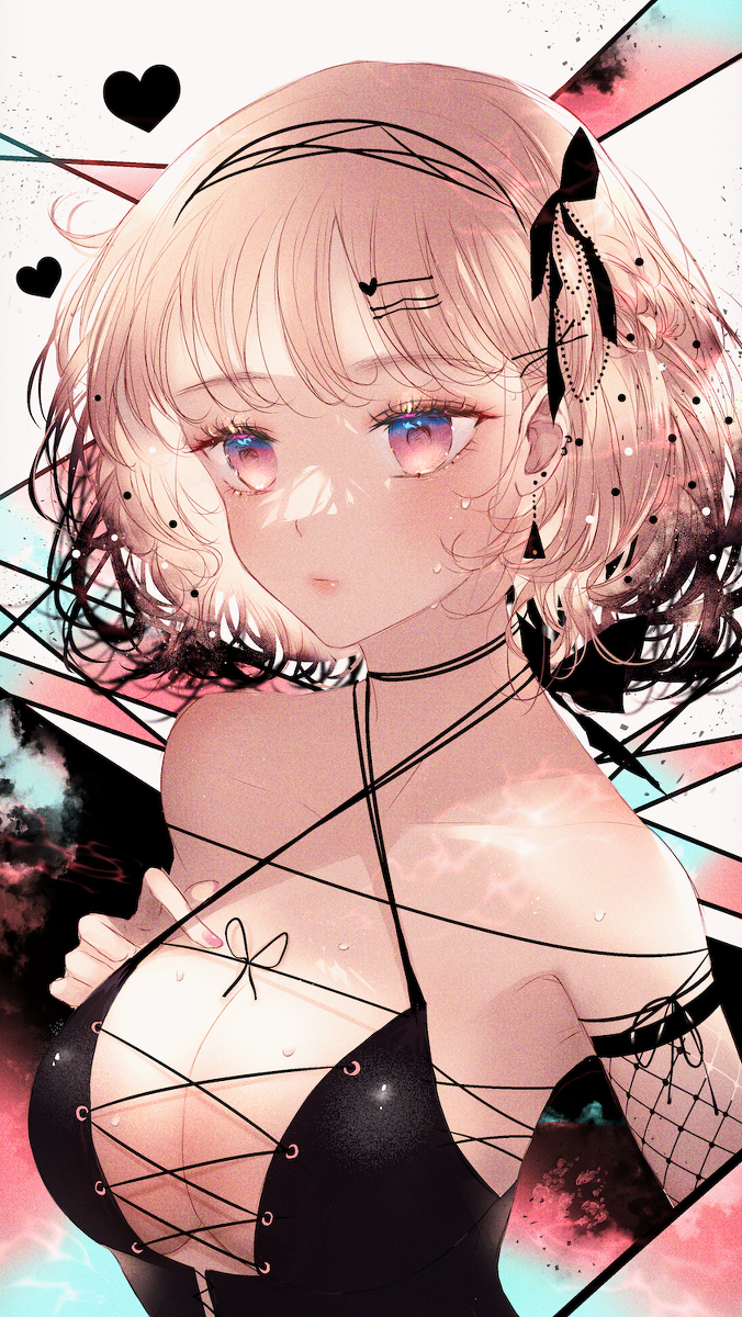 This is a pixiv picture whose title is 🖤.