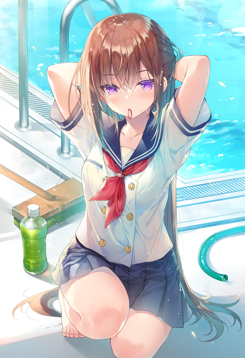 This is a pixiv picture whose title is Pool side.