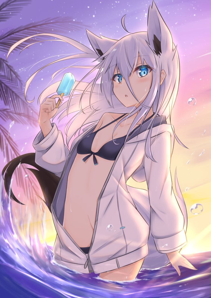 This is a pixiv picture whose title is 夏のハクアちゃん.