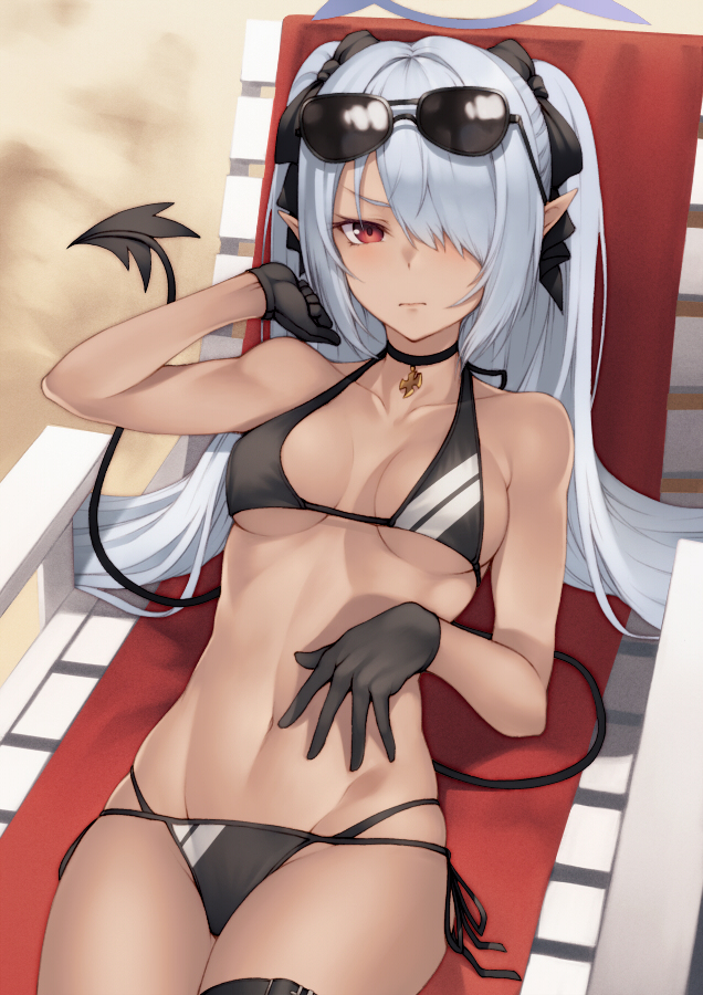 This is a pixiv picture whose title is 【ブルーアーカイブ】銀鏡イオリ（水着）　２.