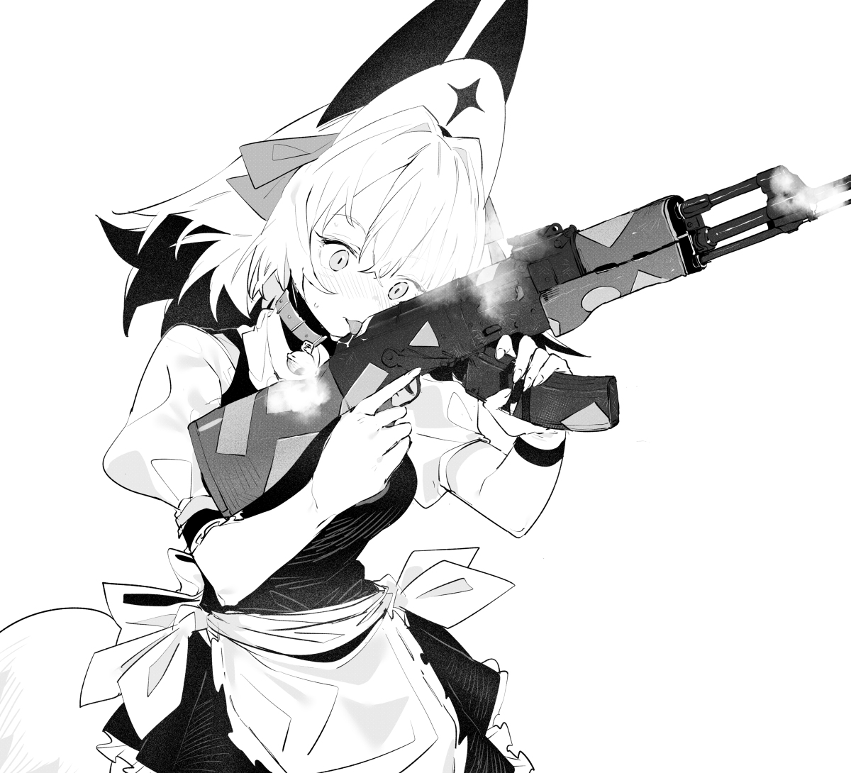 This is a pixiv picture whose title is Gun porn.