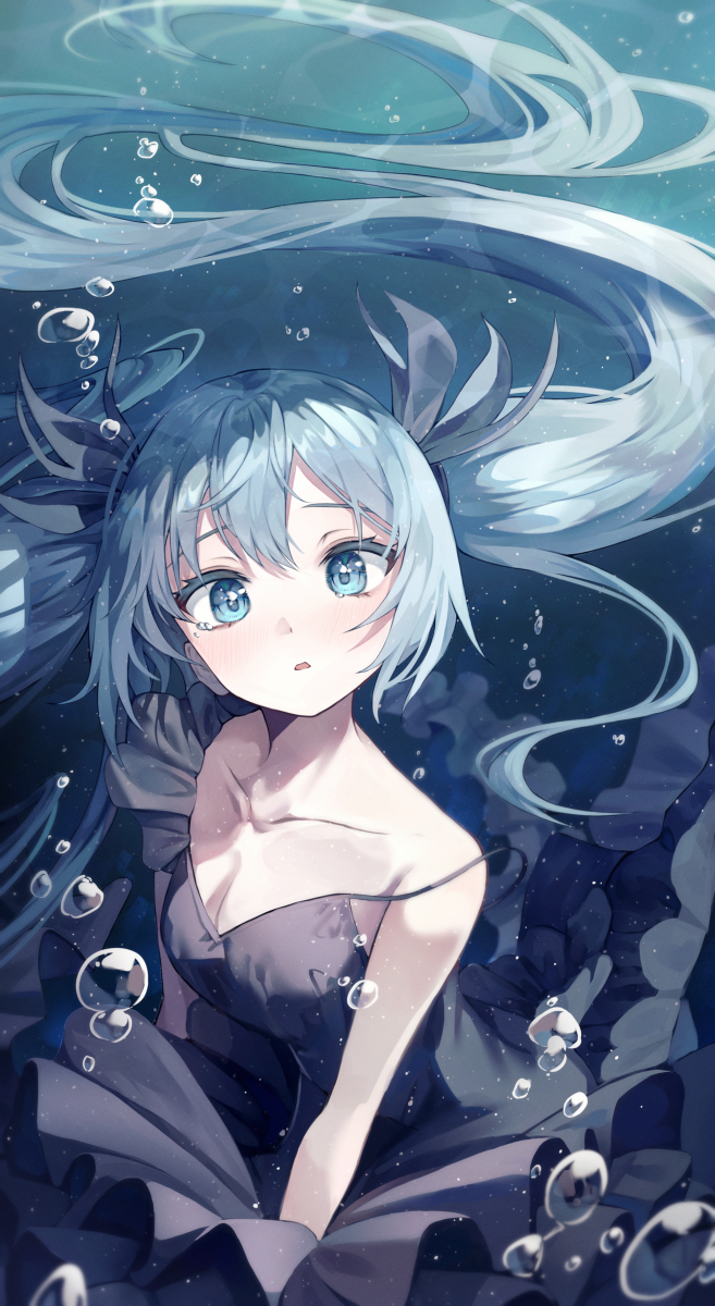 This is a pixiv picture whose title is 🌊💙.