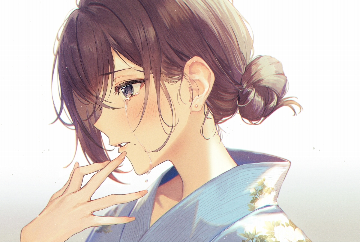 This is a pixiv picture whose title is 涙.