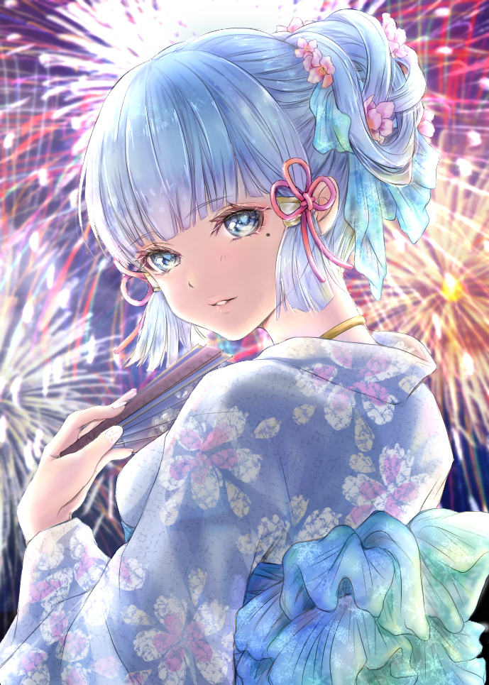 This is a pixiv picture whose title is 浴衣な綾華ちゃん♪.