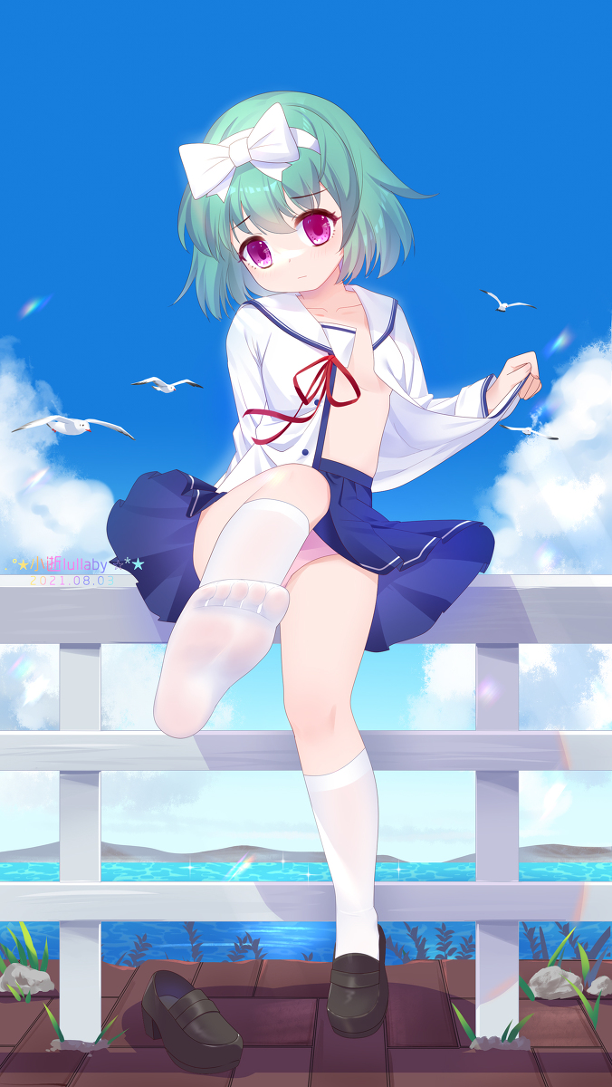 This is a pixiv picture whose title is 【私人约稿】海边的幽灵.