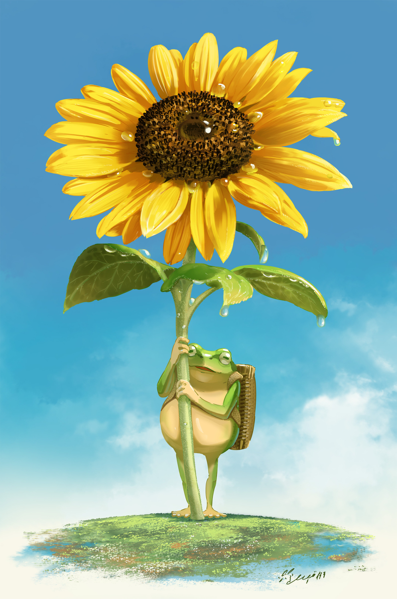 This is a pixiv picture whose title is 太陽を君に.