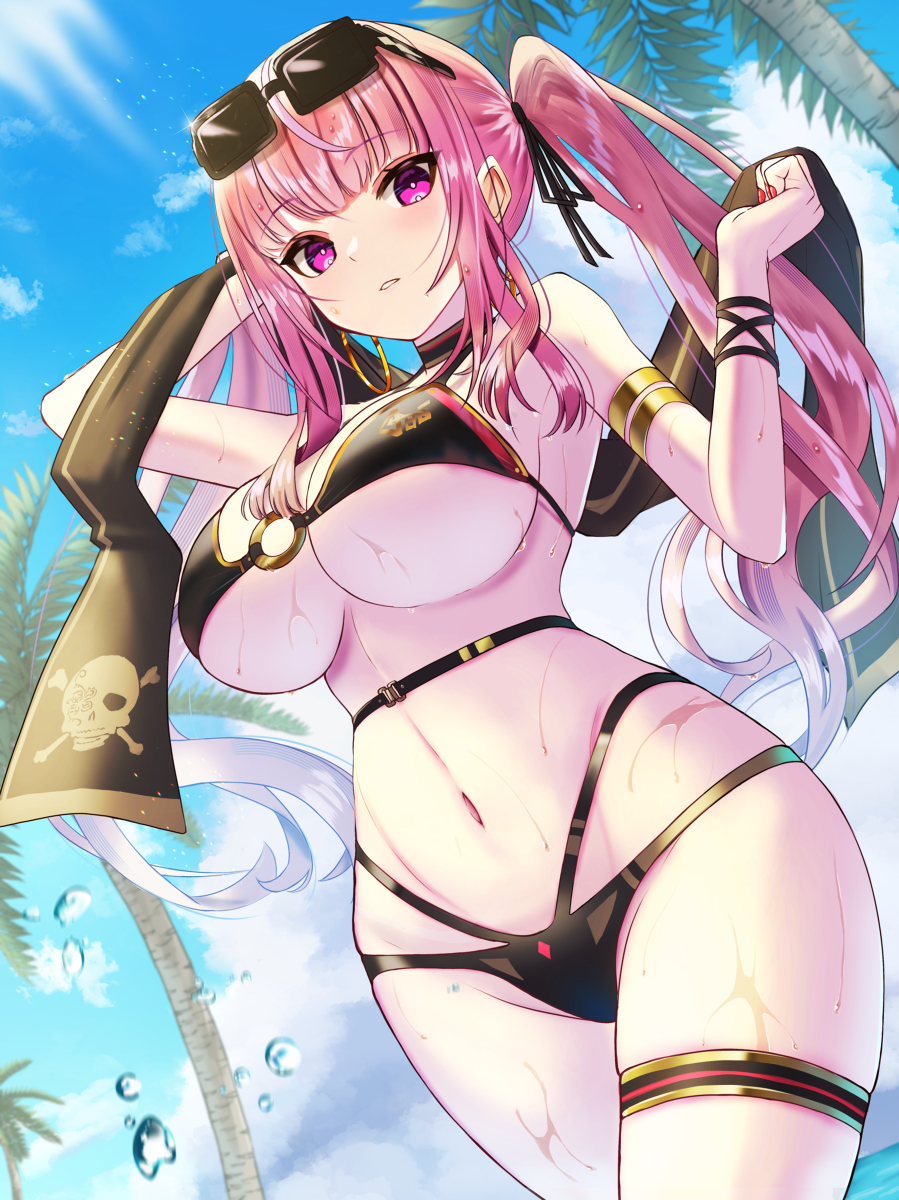 This is a pixiv picture whose title is 水着カリオペ.