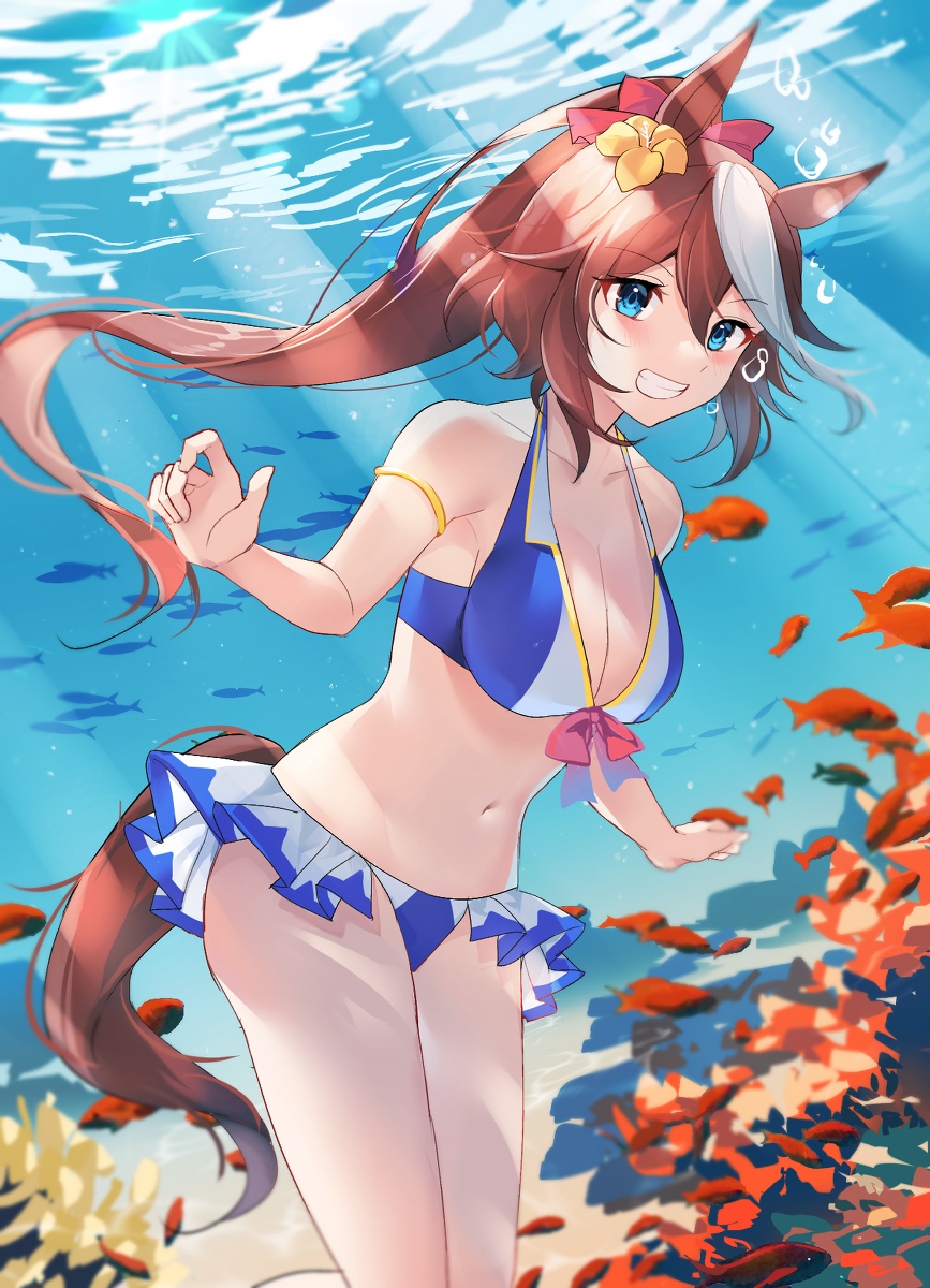 This is a pixiv picture whose title is 水着テイオー!.