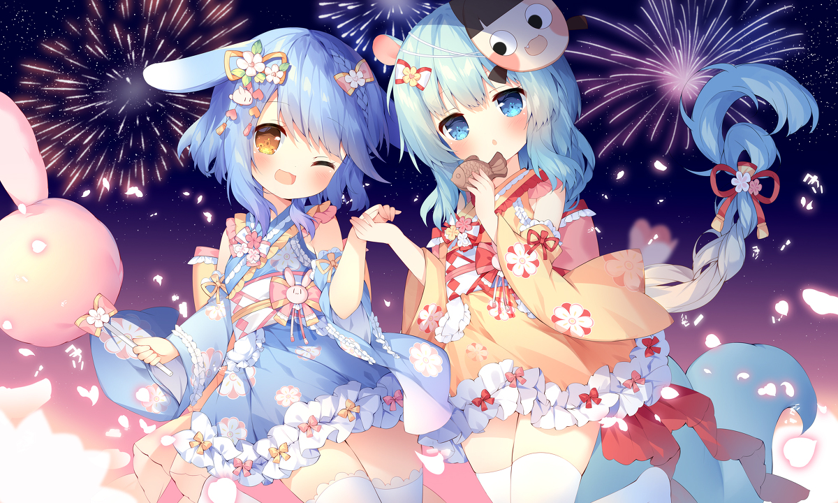 This is a pixiv picture whose title is 夏祭り.