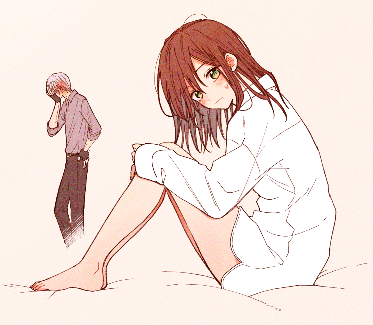 This is a pixiv picture whose title is 【落ち恋】単行本描き下ろしネタ.