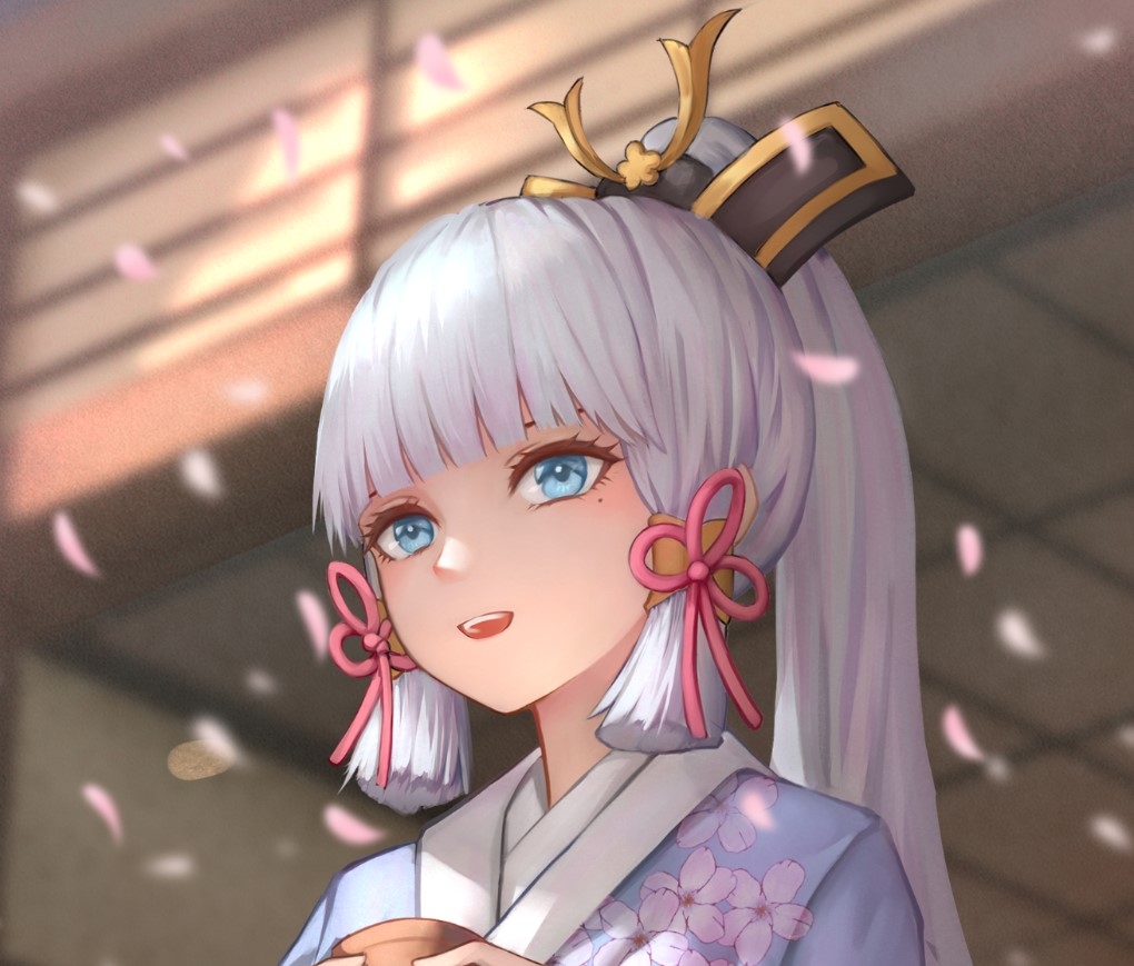 This is a pixiv picture whose title is 神里绫华~~.