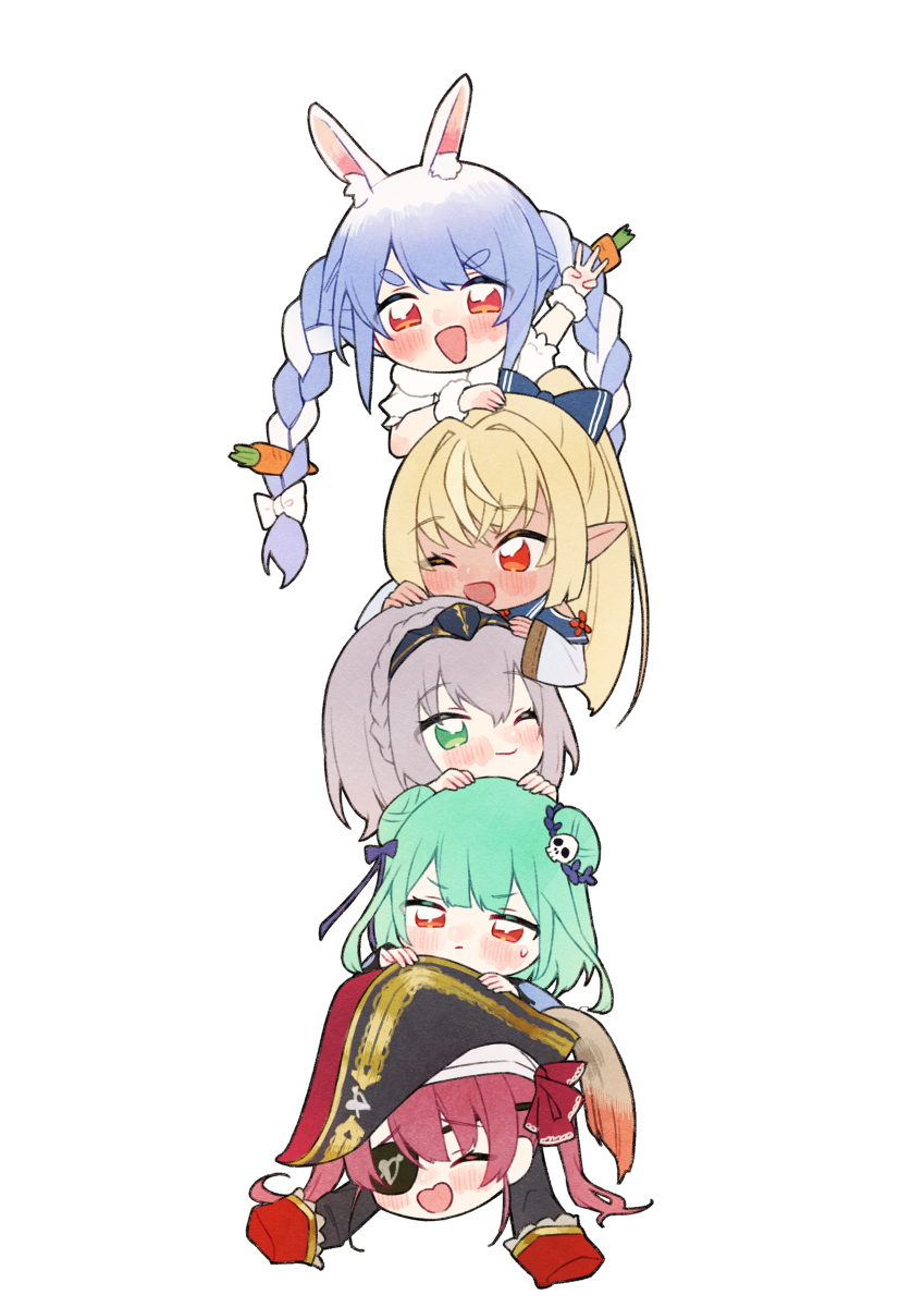 This is a pixiv picture whose title is 積み上げホロ3期生！.