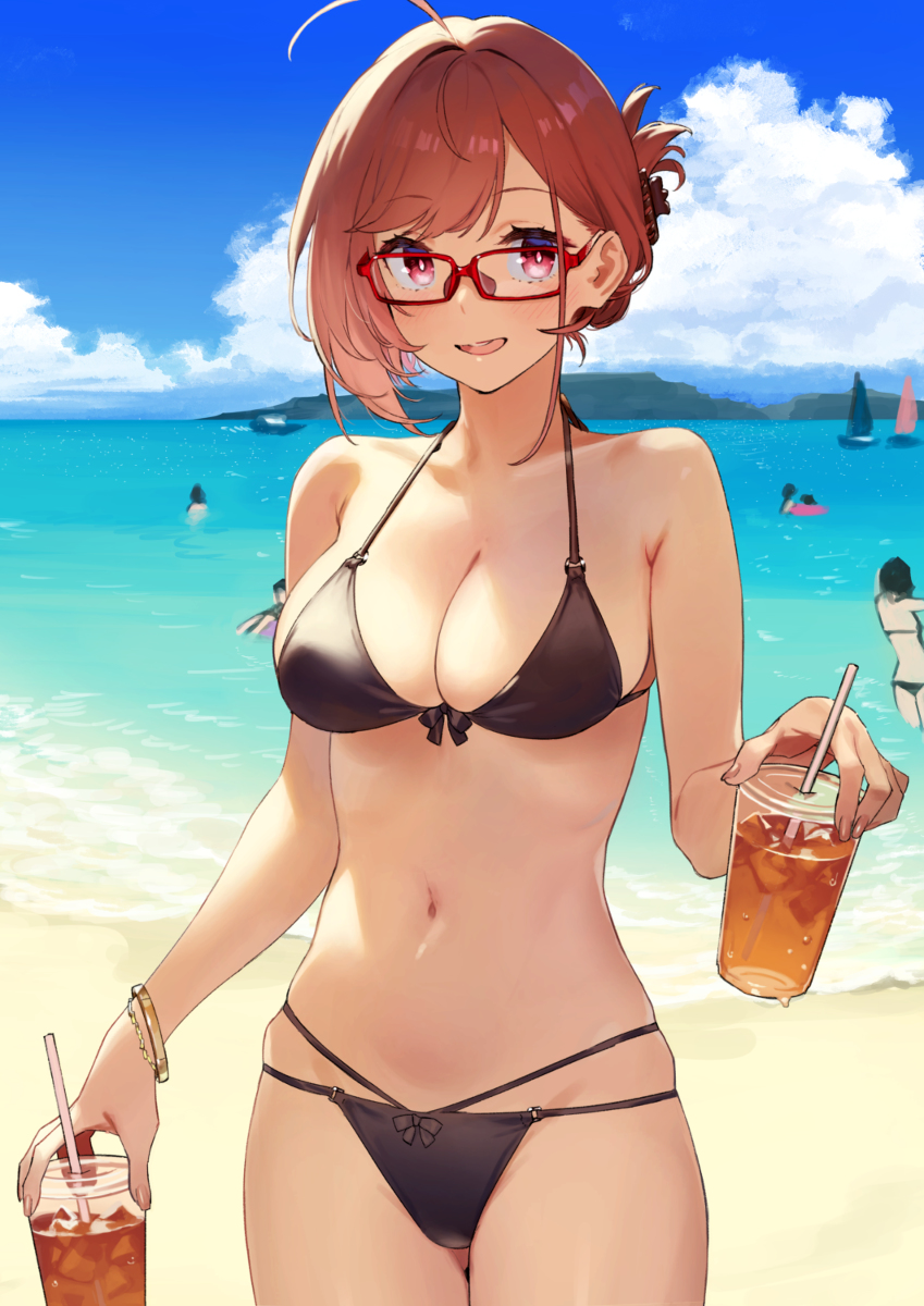 This is a pixiv picture whose title is 近視の姉＃16.