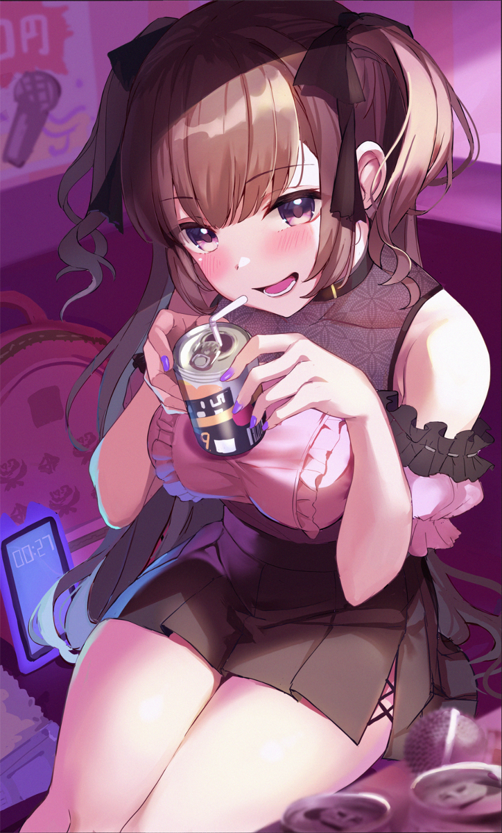 This is a pixiv picture whose title is ふたりでゆっくり飲めるトコ、いきたいなぁ～.