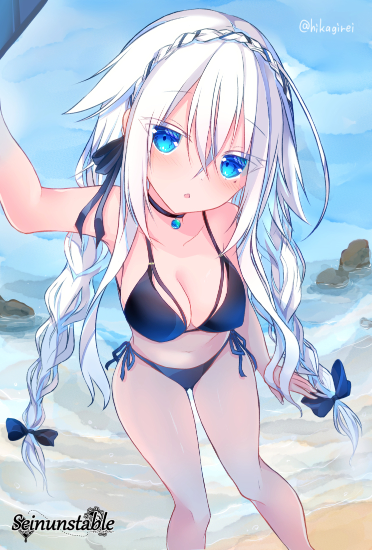 This is a pixiv picture whose title is 三つ編み.