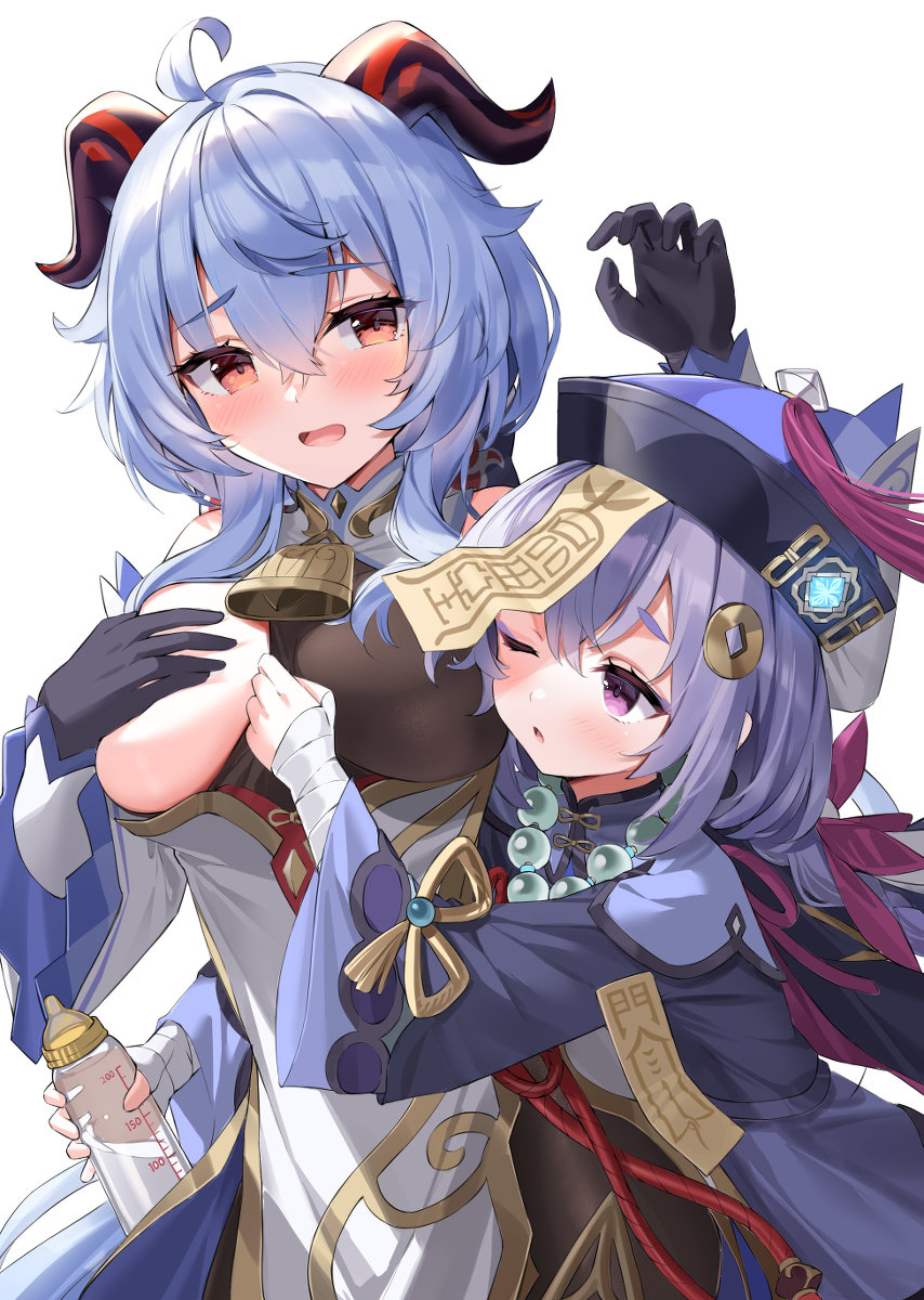 This is a pixiv picture whose title is 授乳タイム.
