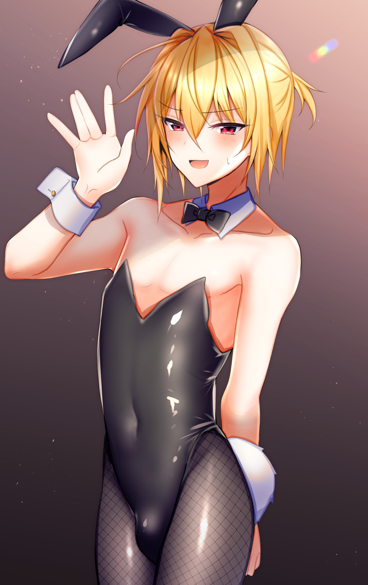This is a pixiv picture whose title is バニー金髪くん.