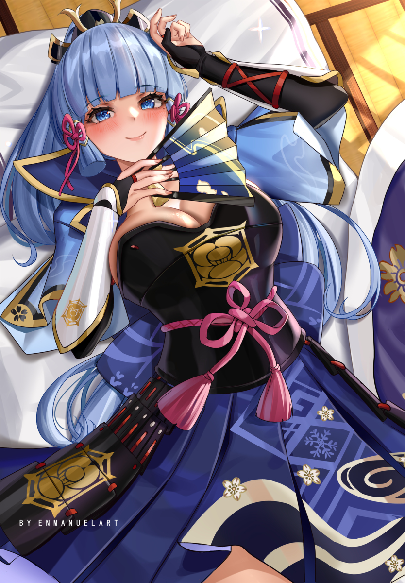 This is a pixiv picture whose title is Kamisato Ayaka.