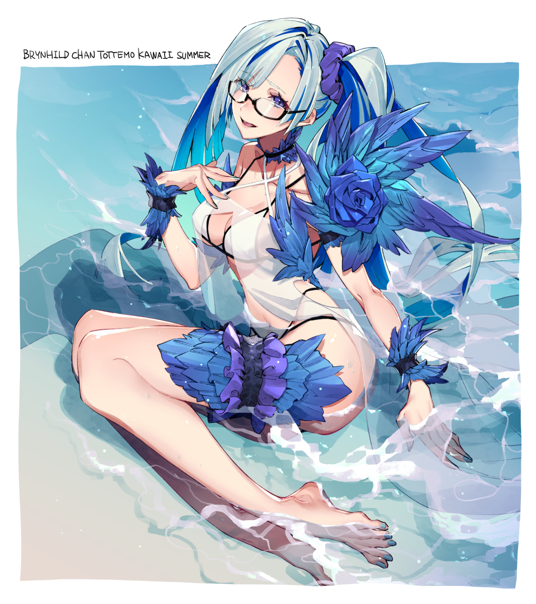 This is a pixiv picture whose title is 水着ブリュンヒルデ.