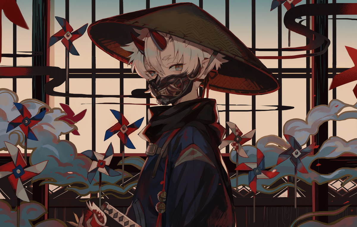 This is a pixiv picture whose title is 👹.