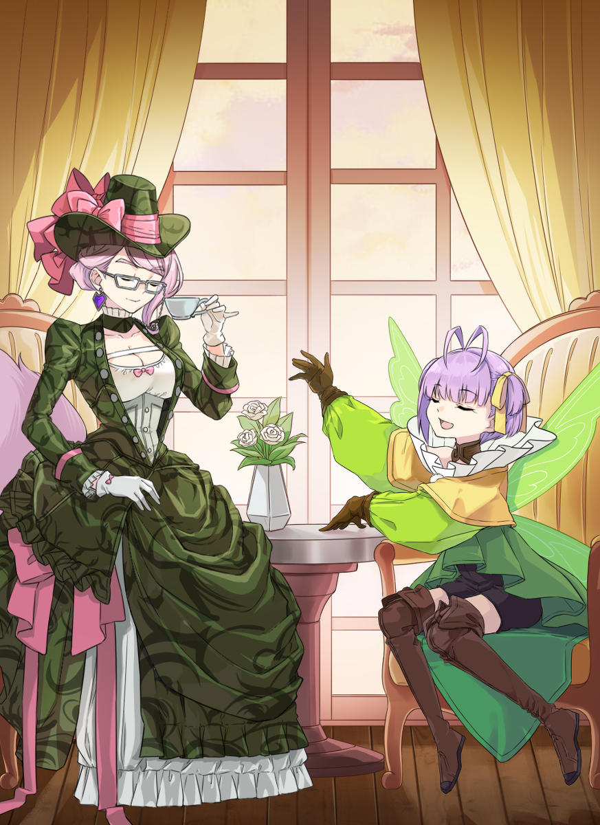 This is a pixiv picture whose title is ムリアンとコヤン✨🌸.