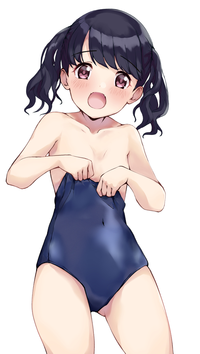 This is a pixiv picture whose title is スク水に着替え中の小糸ちゃん.