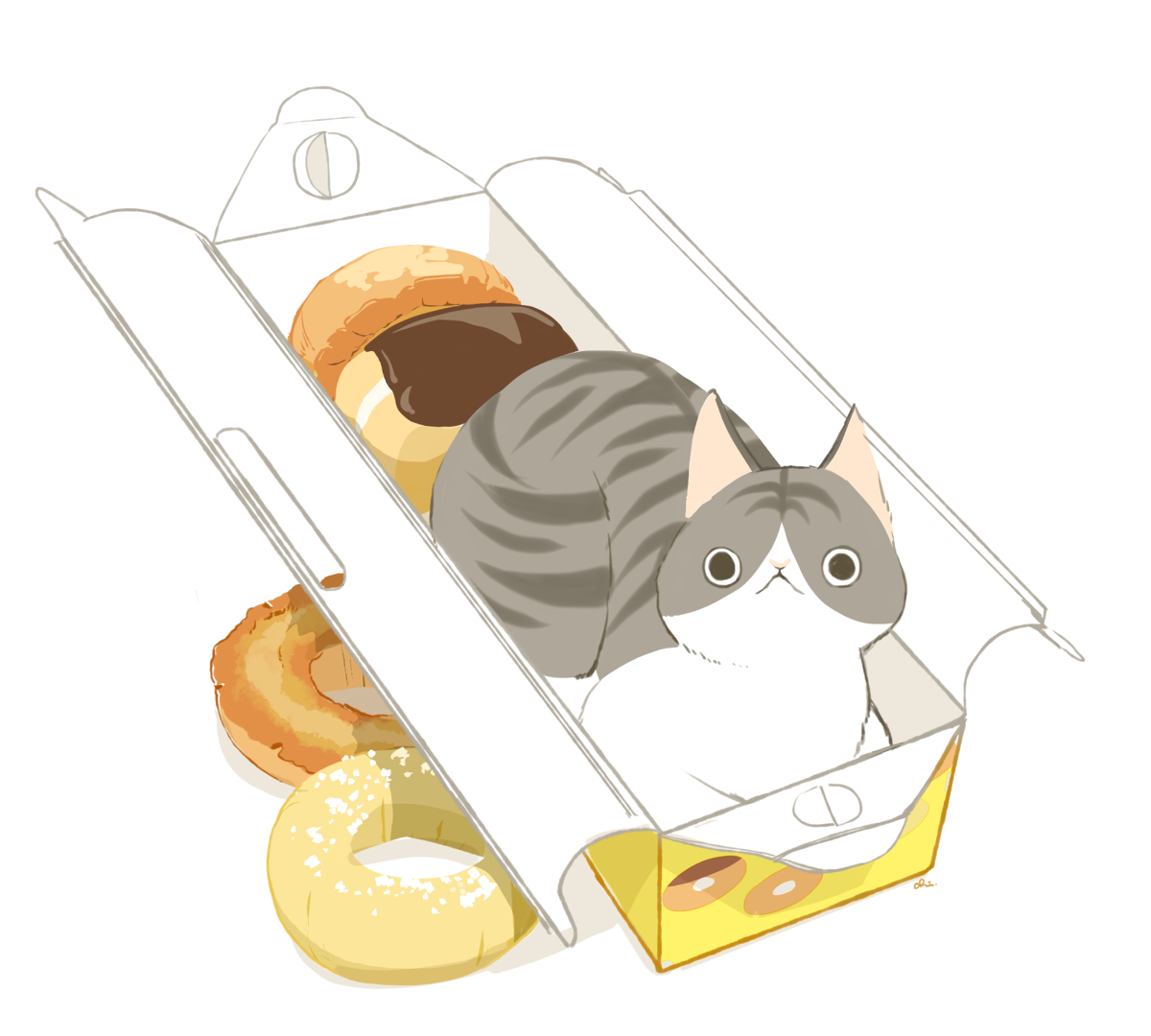 This is a pixiv picture whose title is ドーナツ.