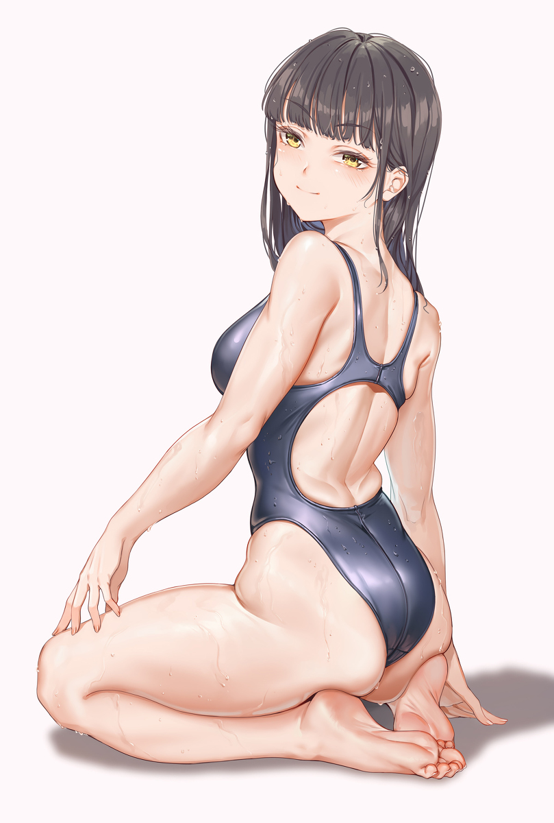 This is a pixiv picture whose title is 競泳水着.