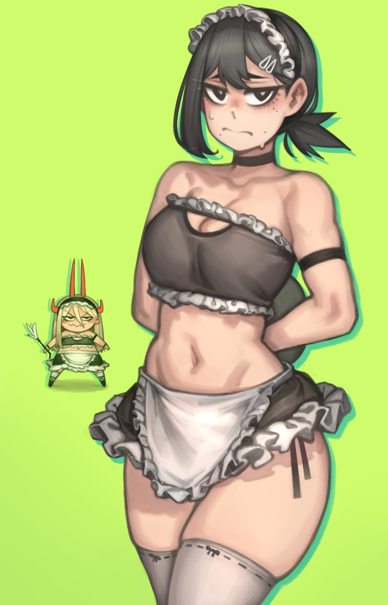 This is a pixiv picture whose title is Maid Kobeni.